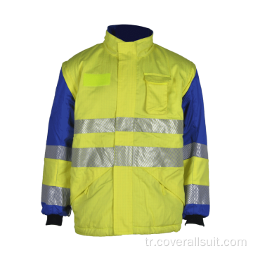 Kaynakçı üniforması için güvenlik yay flaş koruyucu ceket